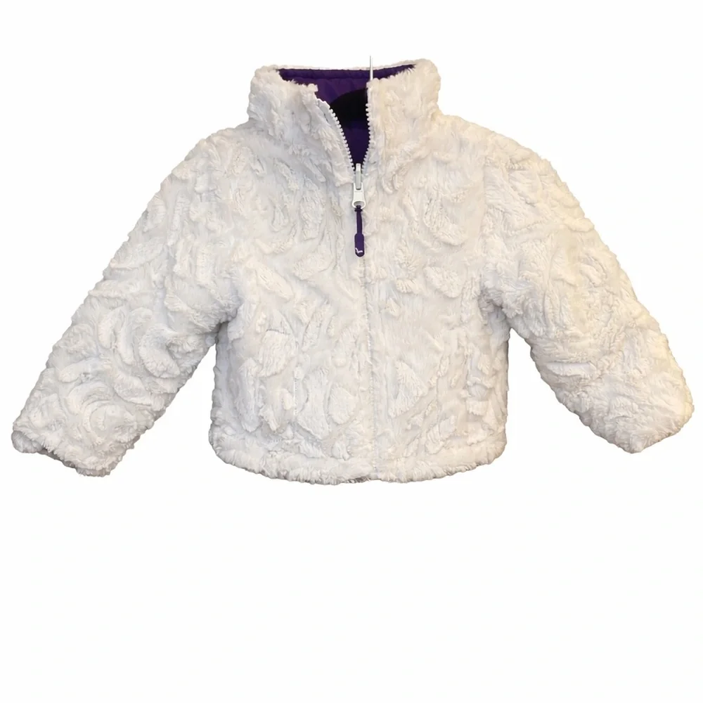 Hawke & Co Reversible Winter Puffer Jacket Toddler Girls 2T Purple